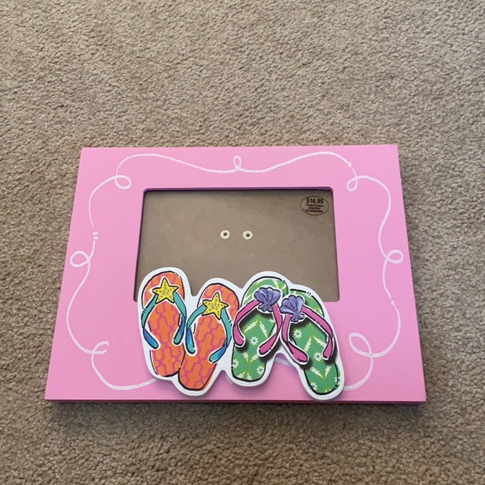 Pink Flip Flop Picture Frame